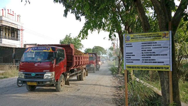Jalan Ruas Batas Soppeng-Pangkajene Mulai Dikerjakan, Pemprov Siapkan Anggaran Rp14,88 Miliar