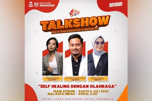 Koni Makassar Gelar Talkshow Self Healing Dengan Olahraga, Ayo Ramaikan!
