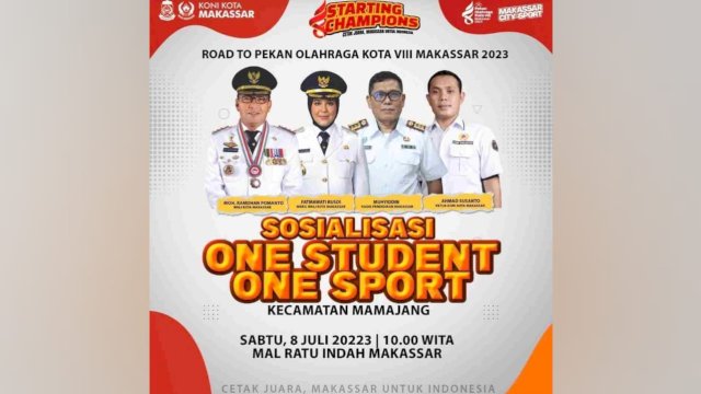 Libatkan Guru SD-SMP, Koni Makassar Sosialisasi One Student One Sport