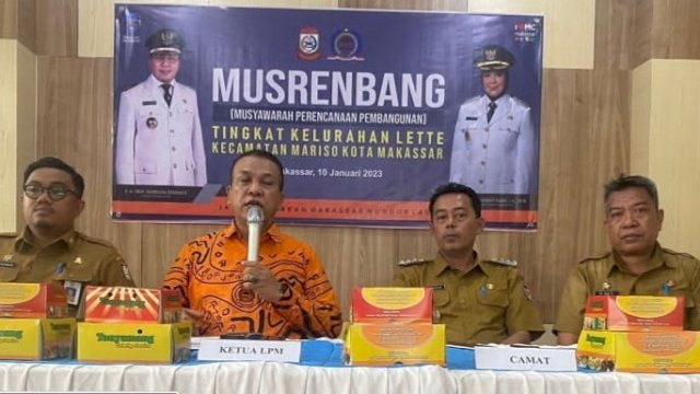 Musrenbang Tingak Keluran Lette Dihadiri kabid Ekonomi dan SDA Bappeda Makassar