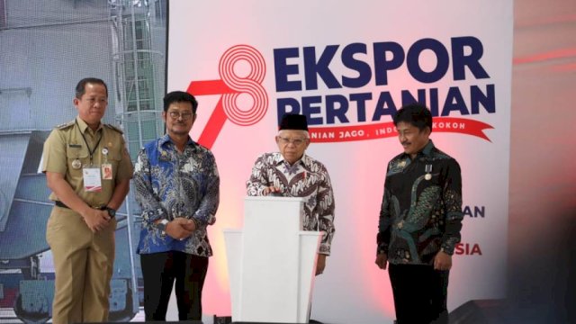 Lepas Ekspor Pertanian Senilai Rp12,45 Triliun, Wapres Sampaikan Penghargaan ke Mentan SYL