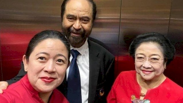 Surya Paloh, Puan Maharani dan Megawati.(F-INT)