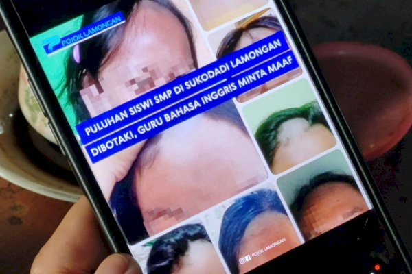 Viral! Gara-Gara Tidak Memakai Ciput Kerudung, Belasan Siswi SMPN di Lamongan Dibotaki Oknum Guru