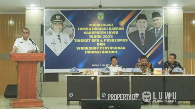 Asisten I Pemkab Luwu Buka Sosialisasi Lomba Inovasi Daerah Tingkat Organisasi Perangkat Daerah Kab.Luwu