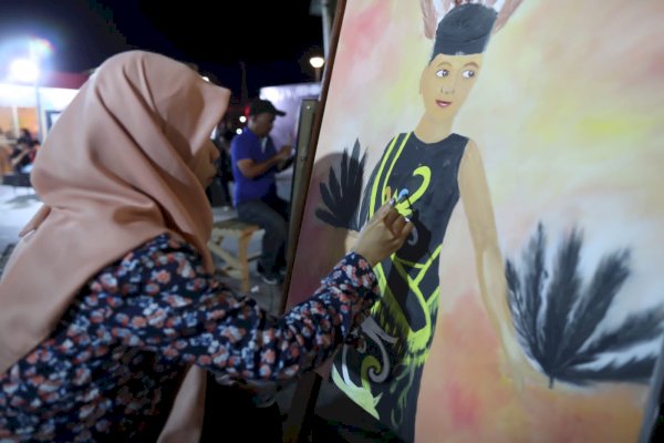 Live Painting F8 Makassar, Tumbuhkan Kecintaan Masyarakat Akan Seni