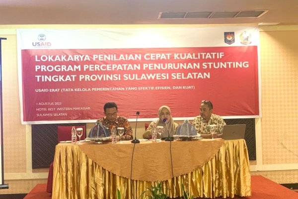 Pemprov Sulsel-USAID ERAT Kolaborasi Rancang Strategi Turunkan Angka Stunting