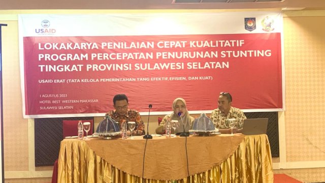 Pemprov Sulsel-USAID ERAT Kolaborasi Rancang Strategi Turunkan Angka Stunting