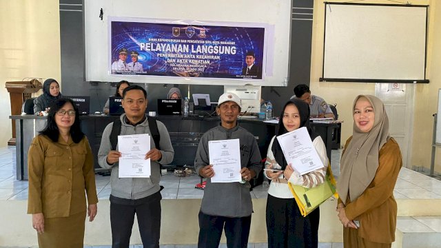 Disdukcapil Makassar Penerbitan Langsung Akta Kelahiran dan Akta Kematian.