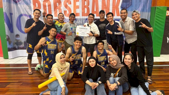 Mantap! Tim Bola Basket Bank Sulselbar Kembali Juara 1 PorseBank BMPD Sulsel 2023