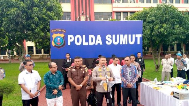 Polda Sumut Ungkap Jaringan Pembobol ATM.(F-INT)