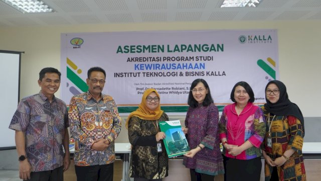 3 Program Studi Kalla Institute Raih Akreditasi Baik dari Asesor BAN PT