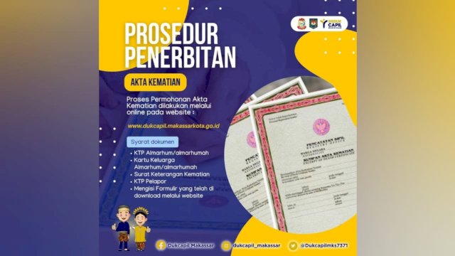 Disdukcapil Makassar Ingatkan Pentingnya Pengurusan Akta Kematian