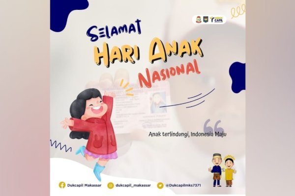 Hari Anak Nasional, Dukcapil Makassar: Masa Depan Milik Mereka yang Percaya Mimpi