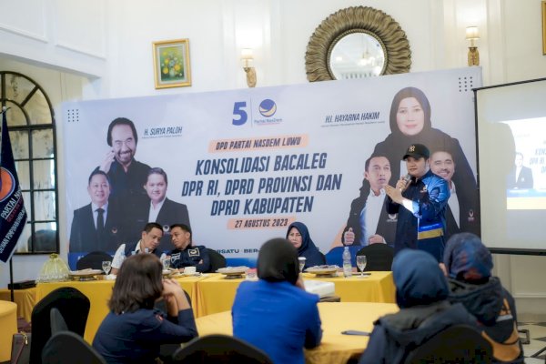 NasDem Sulsel Maksimalkan Konsolidasi Pemenangan Pemilu 2024