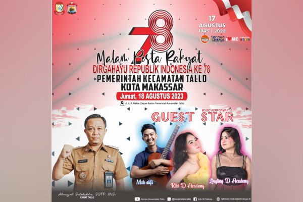 Pesta Rakyat Tingkat Kecamatan Tallo Hadirkan Dua Penyanyi Jebolan Dangdut Academi