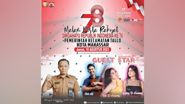 Pesta Rakyat Tingkat Kecamatan Tallo Hadirkan Dua Penyanyi Jebolan Dangdut Academi