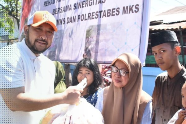 Kapolrestabes Makassar-Dandim 1408 BS Bedah Rumah Mantan Pejuang Veteran, Camat Eang Ikut Dampingi