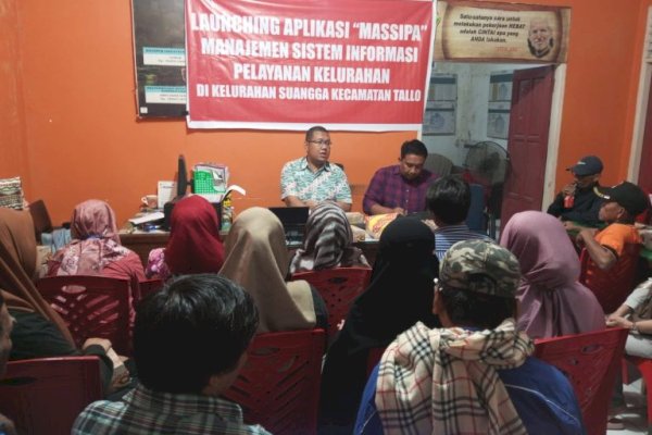 Permudah Pelayanan Warga, Lurah Suangga Launching Aplikasi “Massipa”