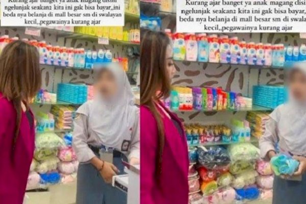 Merasa Diremehkan, Seleb TikTok Probolinggo Ngamuk ke Siswi Magang Swalayan