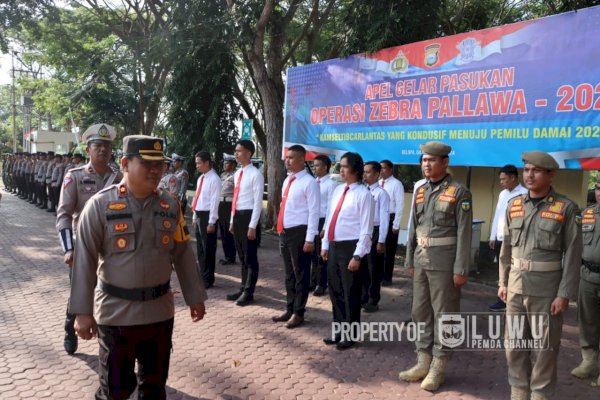 Polres Luwu Laksanakan Apel Gelar Pasukan Jelang Operasi Zebra Pallawa 2023