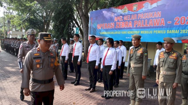 Polres Luwu Laksanakan Apel Gelar Pasukan Jelang Operasi Zebra Pallawa 2023