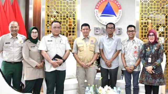 Pj Bupati dan BPBD Takalar Laporkan Kondisi Geografis ke BNPB Pusat