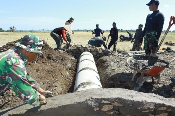 Satgas TMMD Kodim Takalar Rampungkan Pengerjaan Plat Duecker dan Gorong-gorong