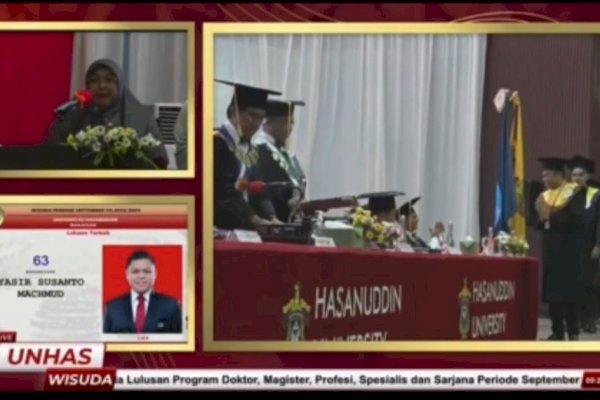 Yasir Machmud Raih Gelar Wisudawan Terbaik Program Magister Unhas