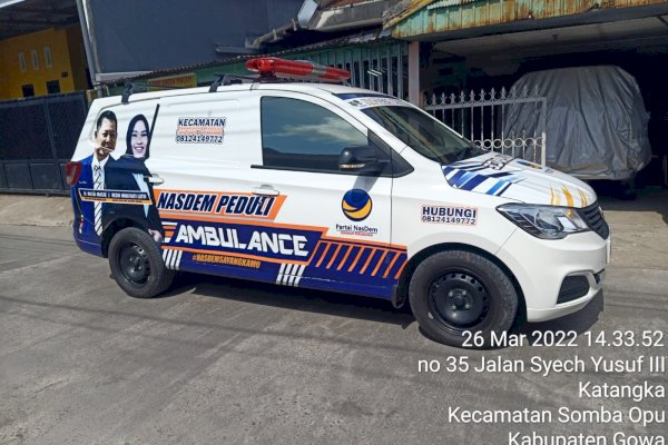 Legislator NasDem Sulsel Rezki Lutfi Fasilitasi Ambulance Gratis untuk Masyarakat Makassar