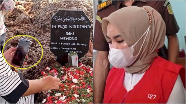 Tangis Pilu Medina Zein Cuma Bisa Lihat Pemakaman Ayah dari Penjara