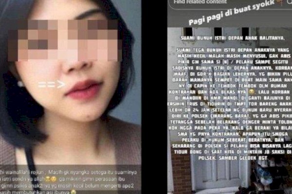 Pembunuhan Sadis di Bekasi, Suami Bantai Istri di Depan Anak Lalu Serahkan Diri ke Polisi, Ini Tampangnya