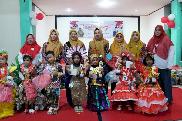 Ratusan Anak PAUD Meriahkan HUT ke-78 RI di Takalar