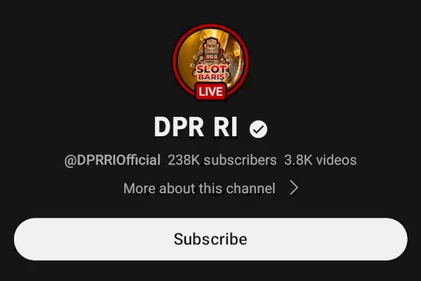 Youtube DPR Diretas, Unggah Video Judi Online