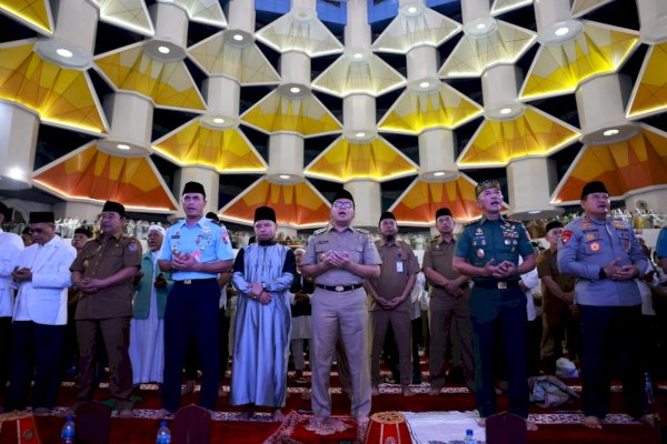 Danny Pomanto, Pj Gubernur, Pangdam XIV Hasanuddin dan Kapolda Ikuti Sulsel Bersalawat