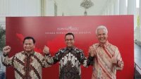 Prabowo, Ganjar dan Anies Semringah-Bergandengan Tangan Usai Diundang Makan Siang Jokowi