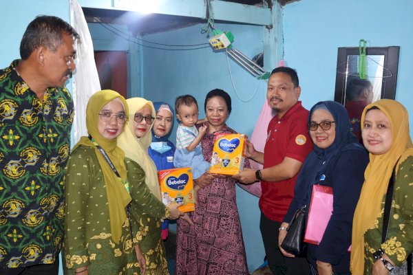 Dinas Ketahanan Pangan Makassar Kunjungi Anak Penderita Stunting