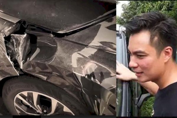 Baim Wong dan Paula Verhoeven Kecelakaan, Mobil Ringsek Tabrak Beton sampai Anaknya Hampir Terpental