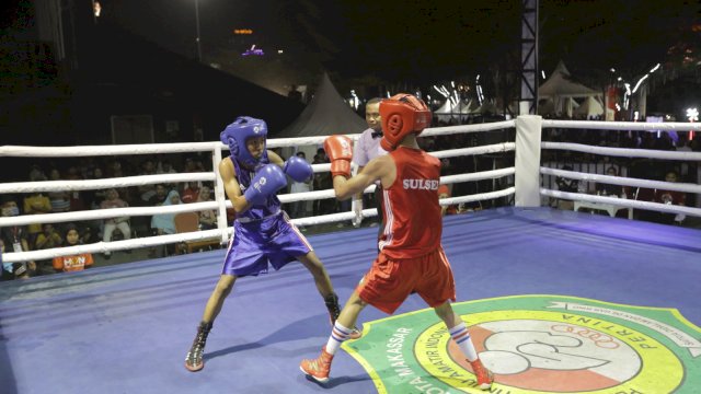 Kontingen Ujung Pandang Juara Umum Cabor Tinju di Porkot VIII Makassar