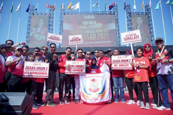 Kontingen Kecamatan Rappocini Juara Umum Porkot VIII Makassar, Tamalate Kedua dan Biringkanya Ketiga