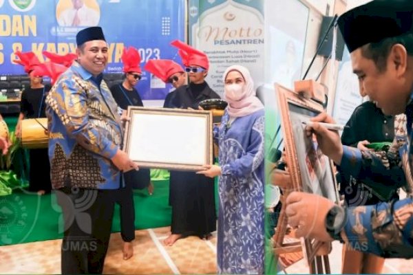 Bertindak Selaku Keynote Speaker di Festival Santri Menulis Buku IMMIM, Bupati Maros Juga Diganjar Penghargaan Sebagai Tokoh Literasi Ponpes