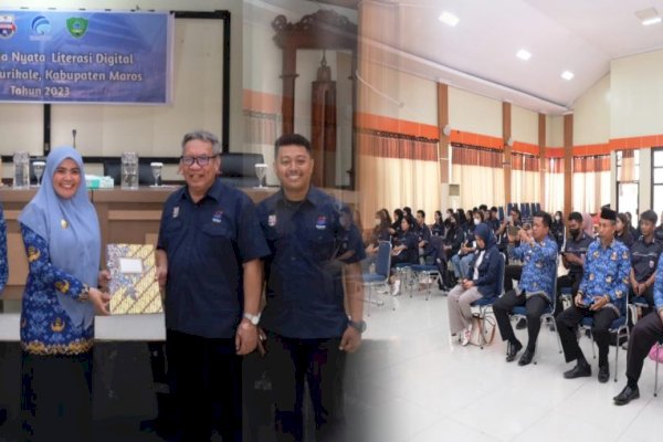 Kadis Kominfo-SP Dampingi Wabup Suhartina Bohari Sambu Mahasiswa KKN Literasi Digital di Kabupaten Maros