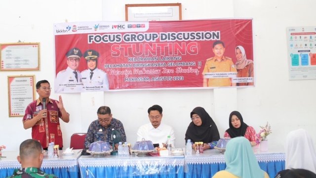 Camat Biringkanaya Bersama Forum Kemanusiaan Makassar Hadiri FGD Stunting di Laikang