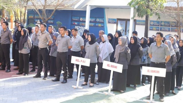 11 Kelurahan Se-Kecamatan Biringkanaya Kompak Ikuti Apel Pagi