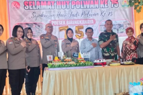 Tripika Kecamatan Biringkanaya Kompak Peringati HUT Polwan ke-75