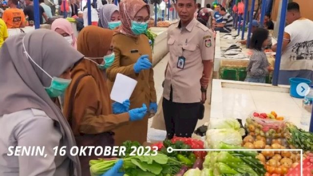 Dinas Ketahanan Pangan Makassar Lakukan Pengawasan dan Pengambilan Sampel PSAT di Pasar Modern dan Tradisional