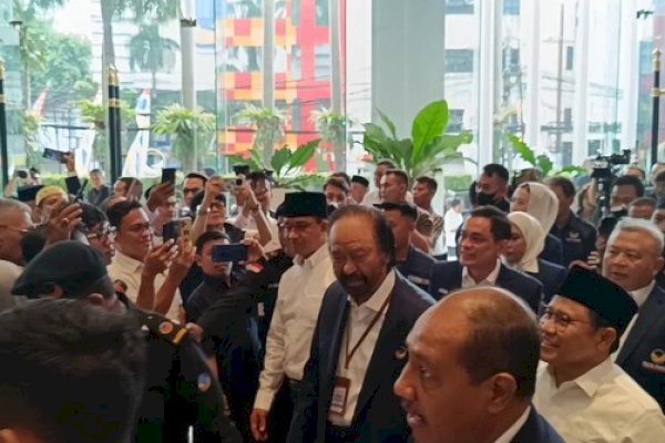 Anies Baswedan-Cak Imin Disambut Surya Paloh di Nasdem Tower, Siap-siap ke KPU