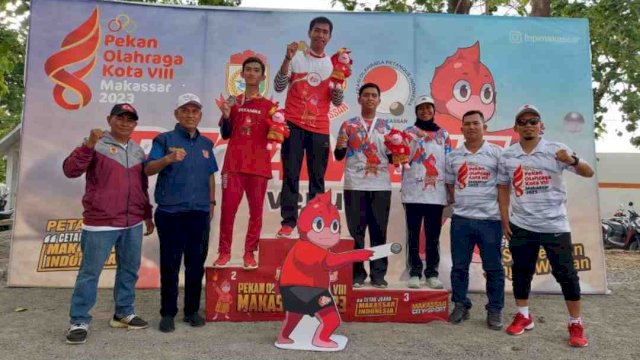 Tim Petanque Kecamatan Biringkanaya Berjaya pada Nomor Single Man di Porkot VIII Makassar