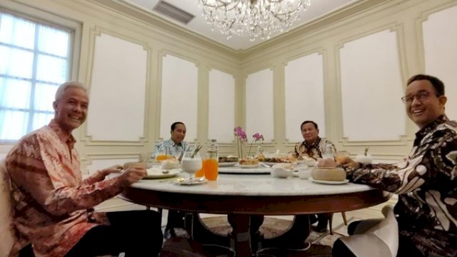 Pertemuan Jokowi dengan Anies, Ganjar dan Prabowo.(F-INT)