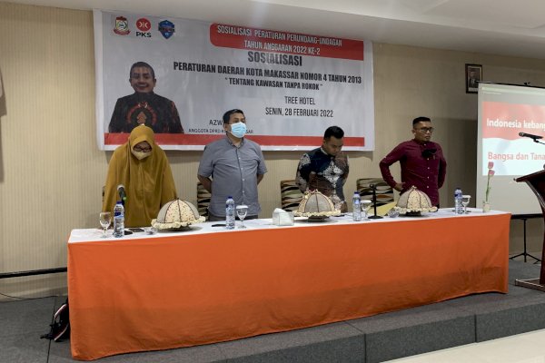 Anggota DPRD Makassar Azwar Sosialisasi Perda Kawasan Tanpa Rokok