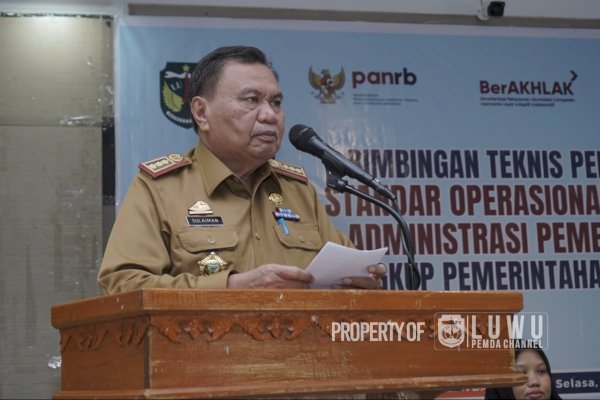Buka Bimtek SOP, Sekda Luwu : Terapkan SOP untuk Peningkatan Kualitas Pelayanan Kepada Masyarakat